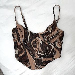 White fox bustier top